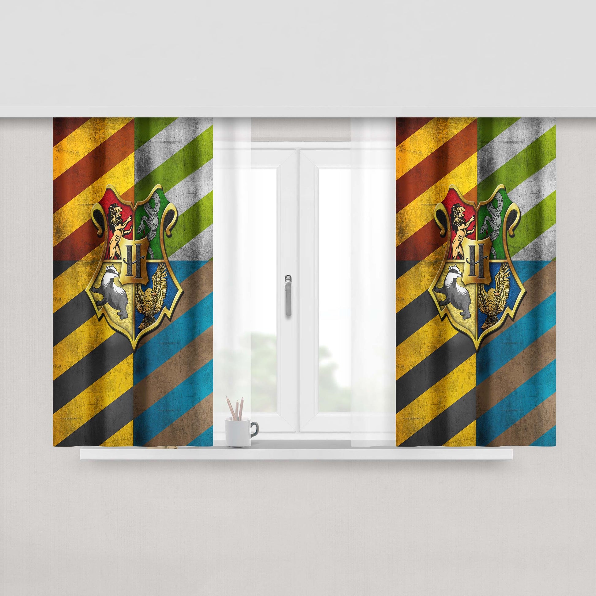 Harry Potter Team Class Fabric Window Curtains