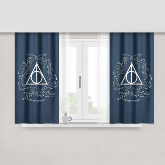 Harry Potter To Hogwarts Deathly Hallows Fabric Window Curtains