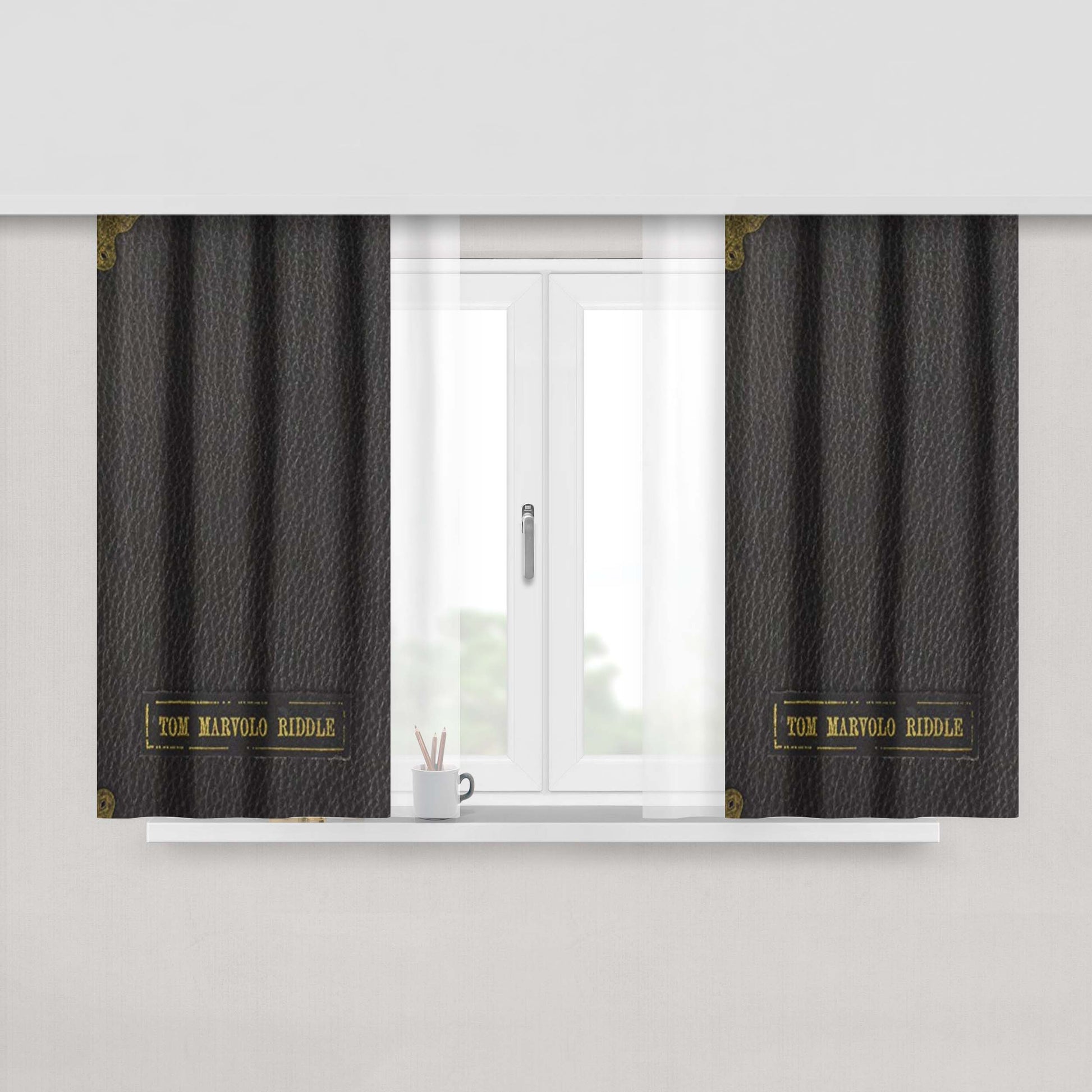 Harry Potter Tom Riddle Diary Fabric Window Curtains