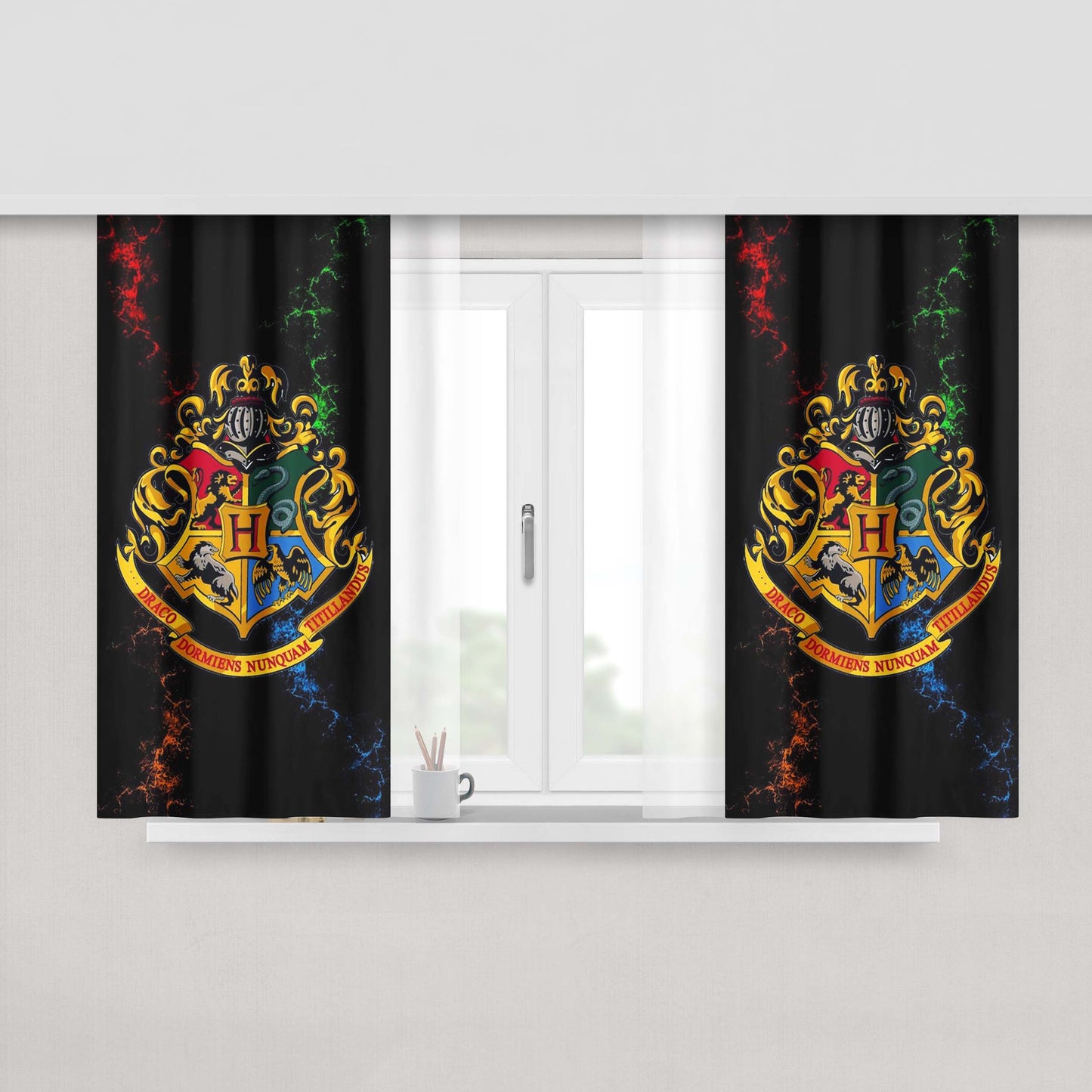 Harry Potter Wallpaper Fabric Window Curtains