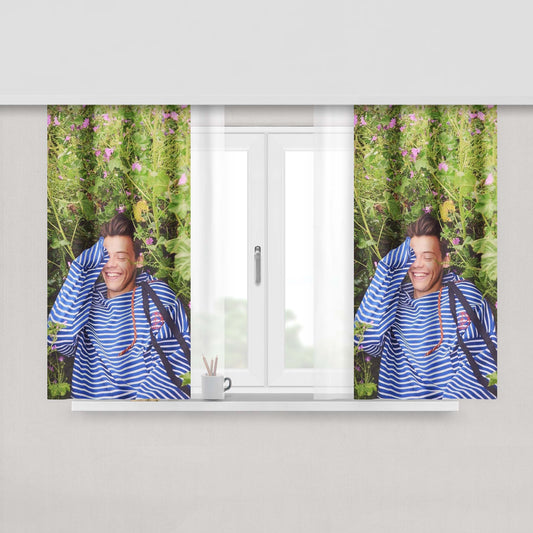 Harry Style Smile Fabric Window Curtains