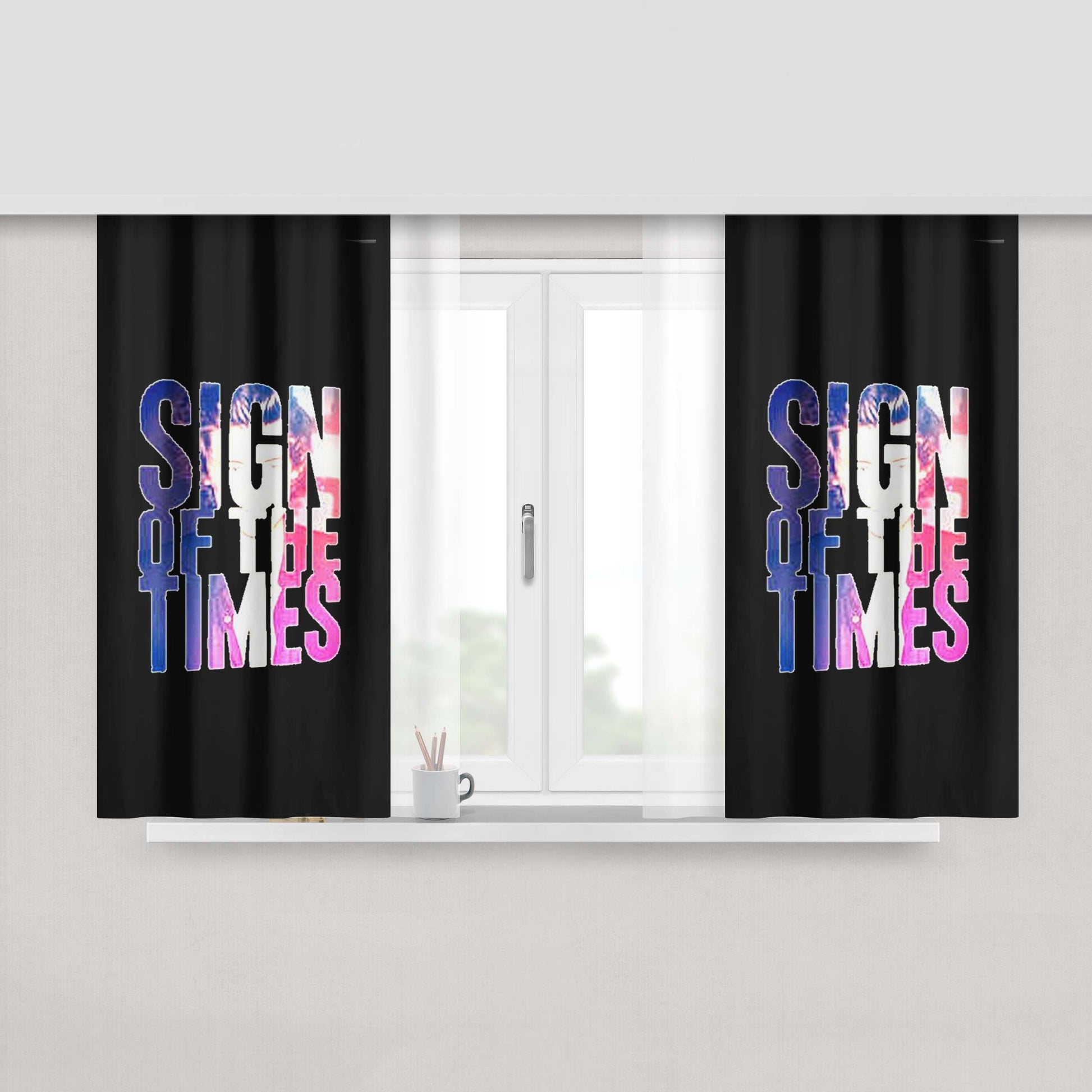 Harry Styles Sign Of The Times New Single 1D Directioners Christmas Fabric Window Curtains