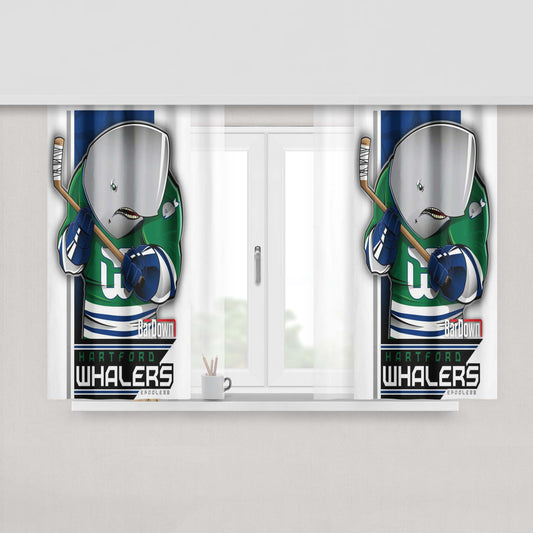 Hartford Whalers Fabric Window Curtains