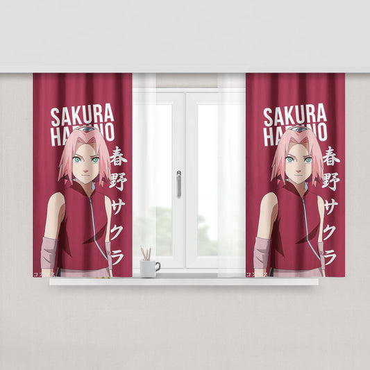 Haruno Sakura Young Fabric Window Curtains