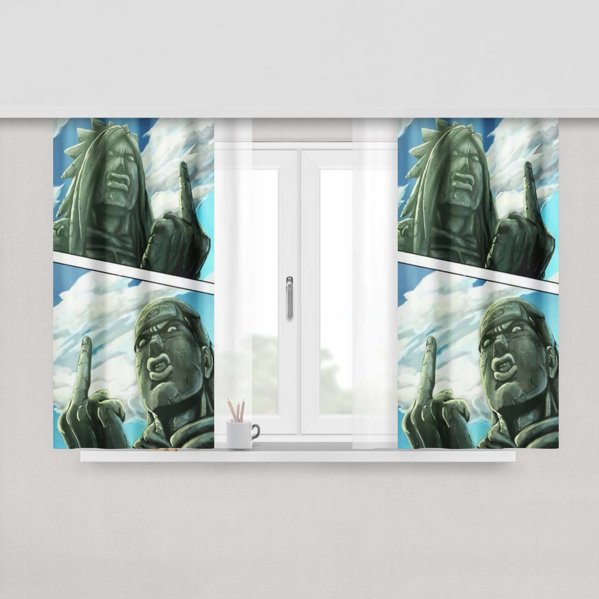 Hashirama And Madara Fabric Window Curtains