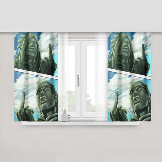 Hashirama And Madara Fabric Window Curtains