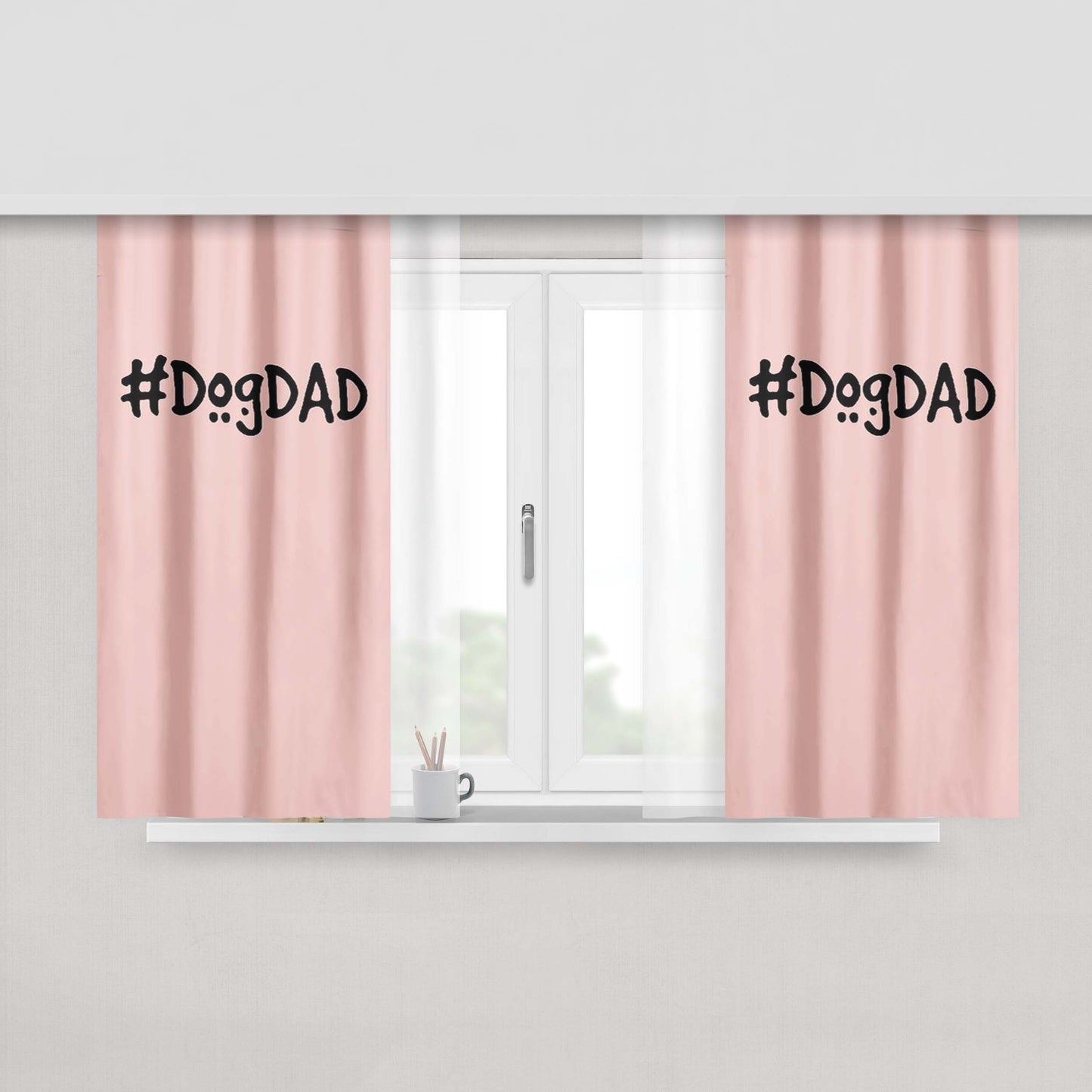 Hashtag Dog Dad Ever Father'S Day Best Dog Gift Fabric Window Curtains