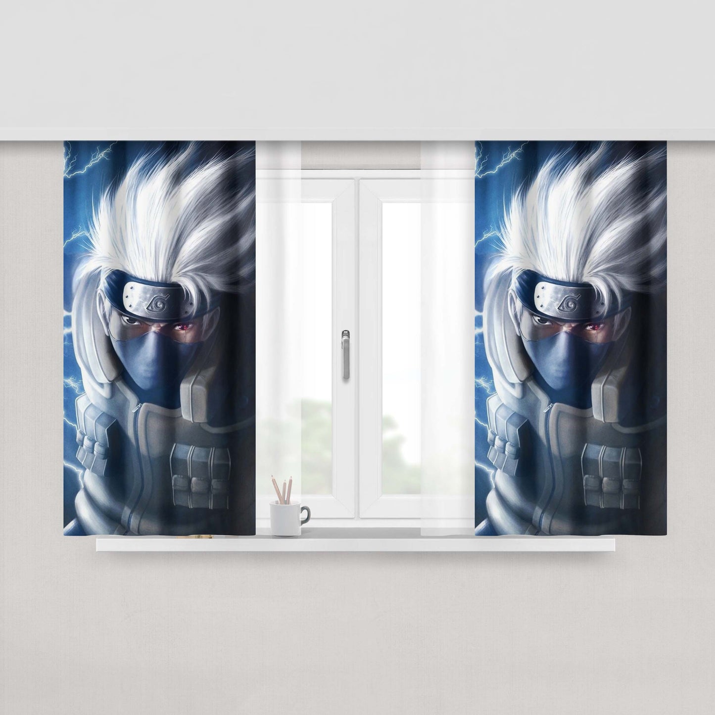 Hatake Kakashi Art Fabric Window Curtains