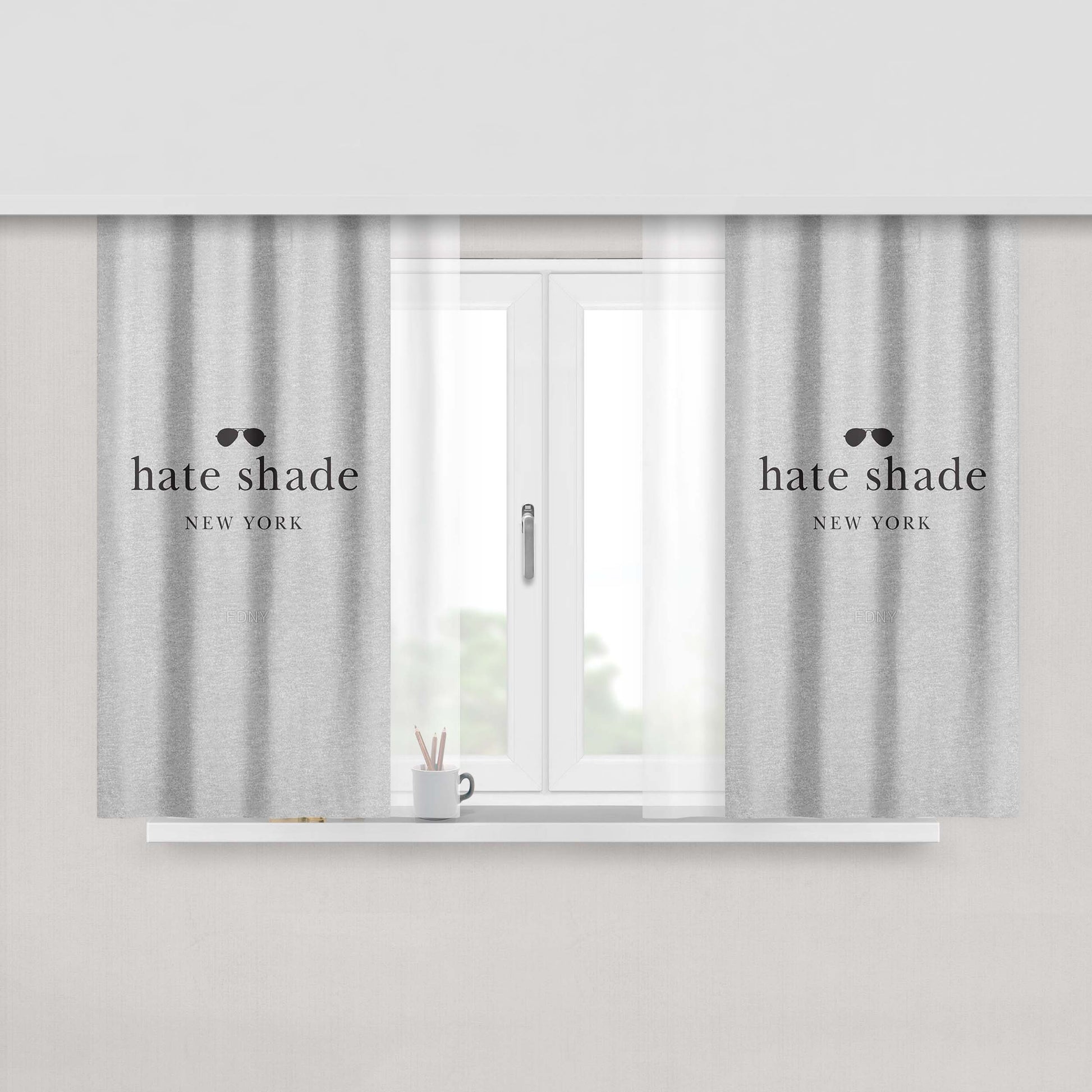 Hate Shade Fabric Window Curtains