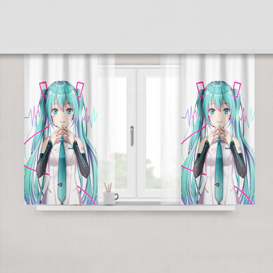 Hatsune Miku 2 Fabric Window Curtains
