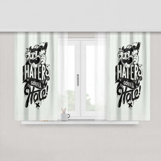 Hatters Gonna Hate Fabric Window Curtains