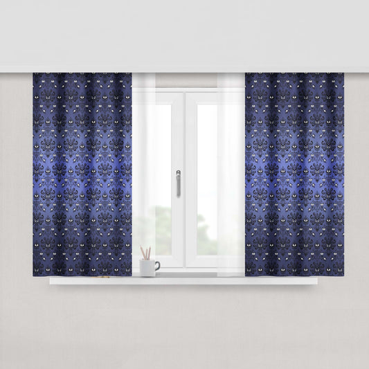 Haunted Mansion Owl Ghost And Cyclops Monster Fabric Window Curtains