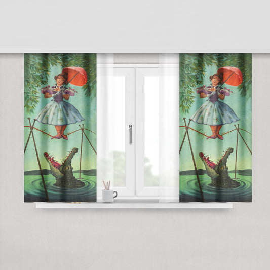 Haunted Mansion Stretching Fabric Window Curtains