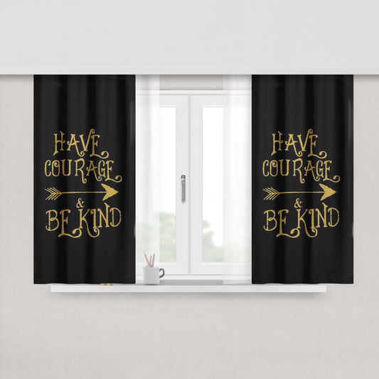 Have Courage And Be Kind Cinderella Disney Fabric Window Curtains
