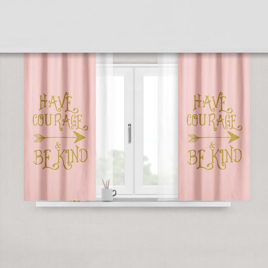 Have Courage And Be Kind Cinderella Fabric Window Curtains