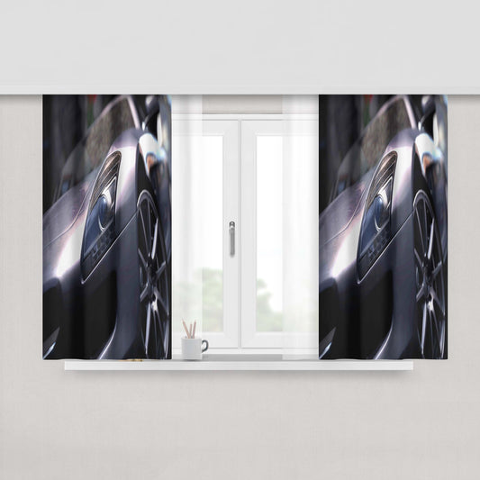 Head Lamp Sport Car Fabric Window Curtains