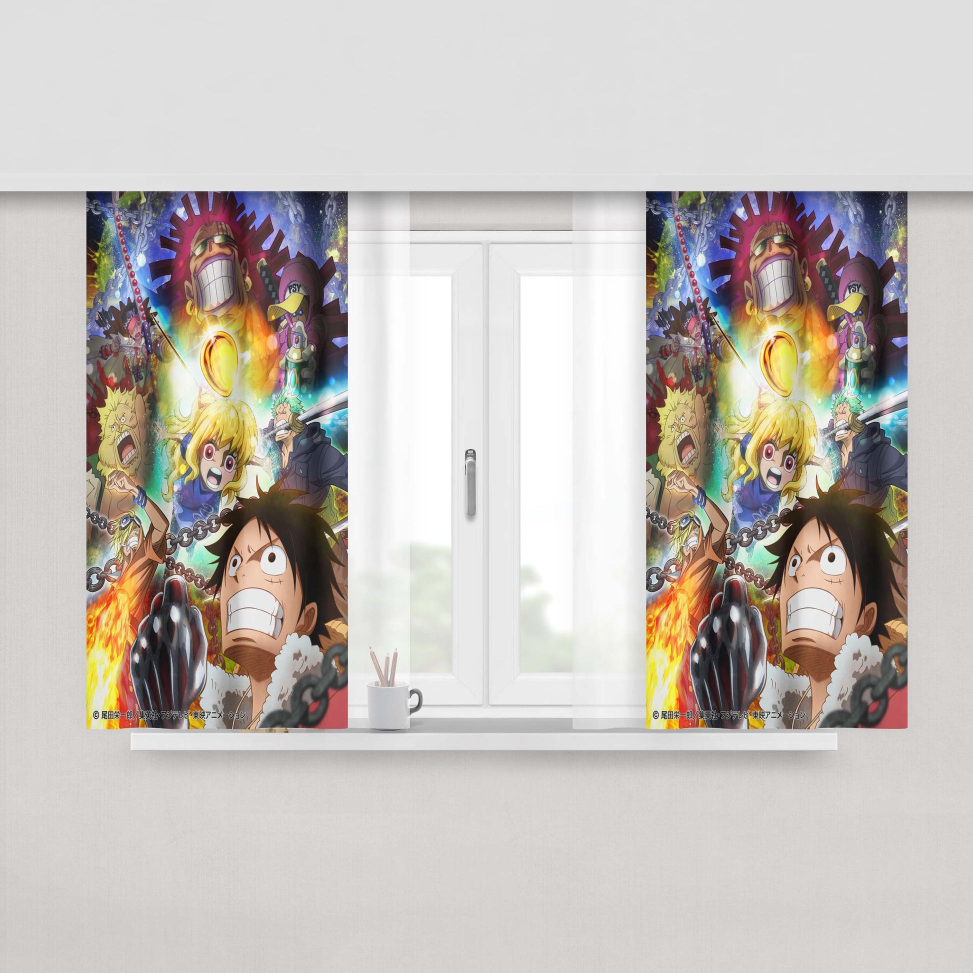 Heart Of Gold One Piece Fabric Window Curtains