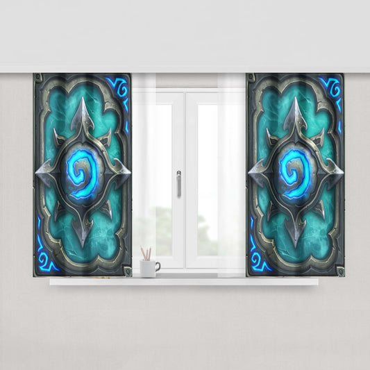 Hearthstone Card Icecrown Fabric Window Curtains