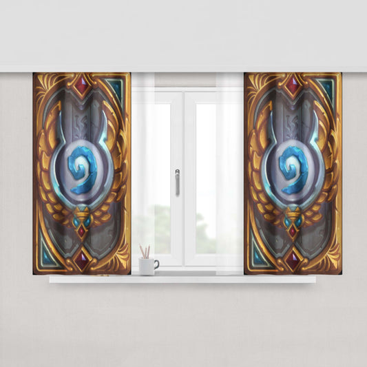 Hearthstone Card Staff Of Origination Fabric Window Curtains
