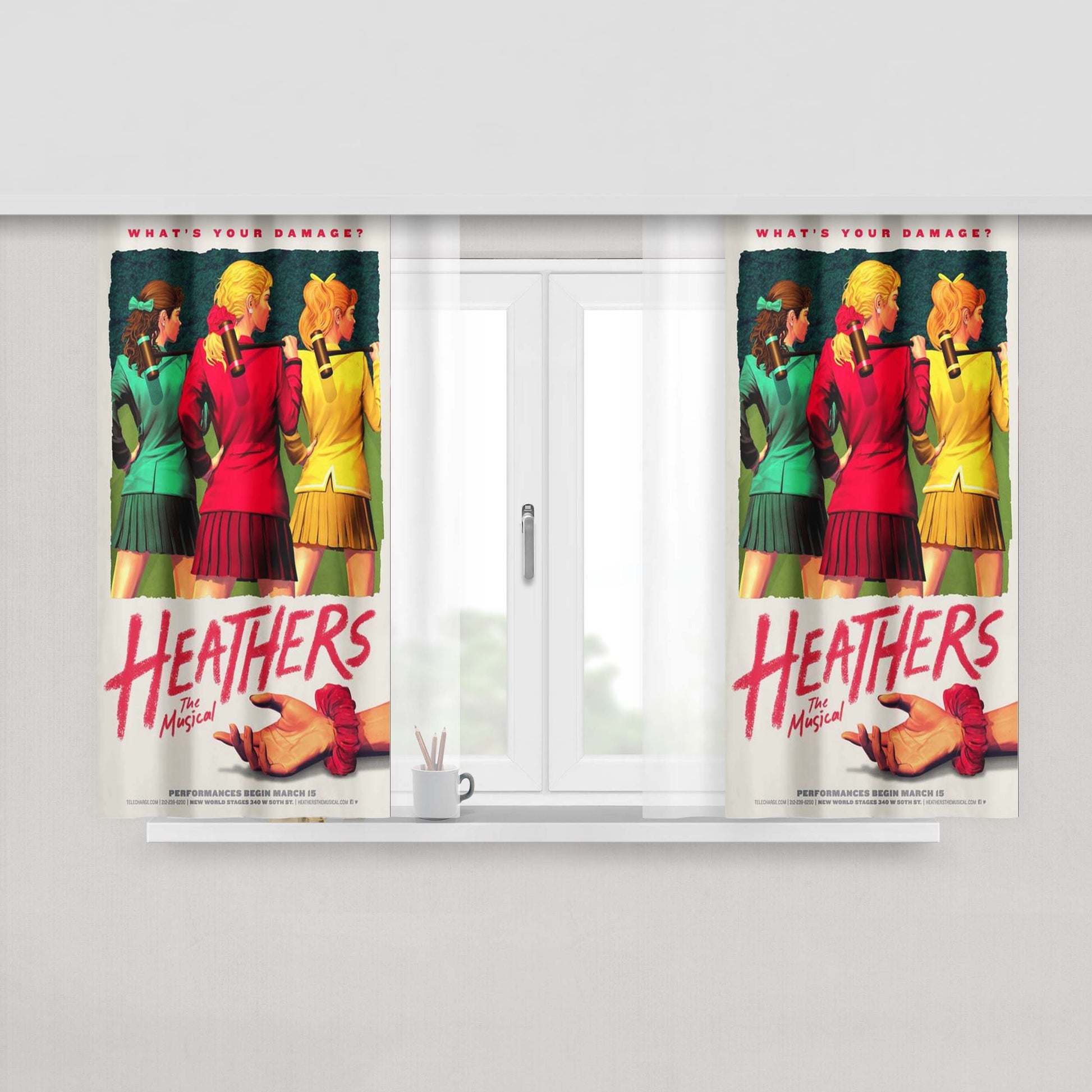 Heathers Collage Fabric Window Curtains