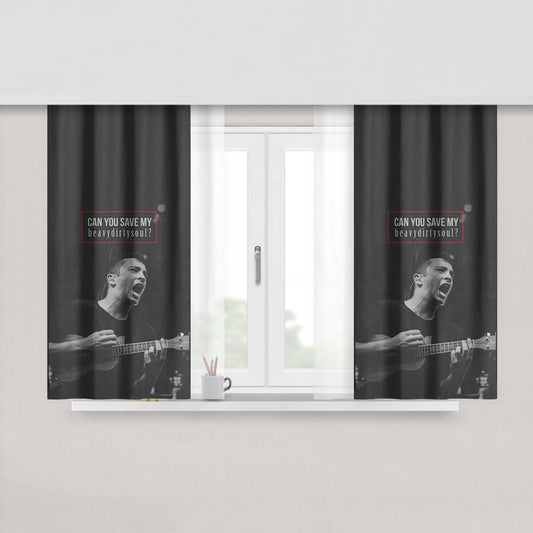 Heavy Dirty Soul Fabric Window Curtains