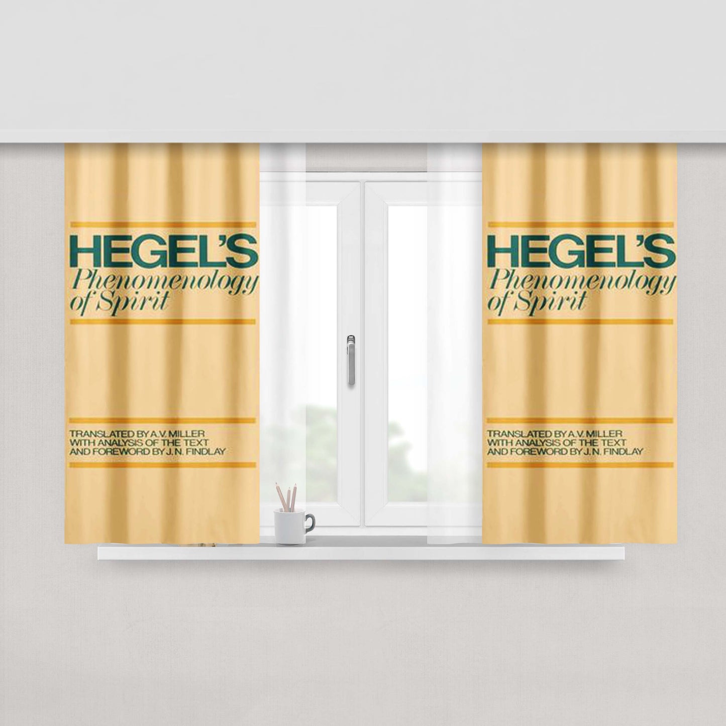 Hegel'S Phenomenology Of Spirit Fabric Window Curtains