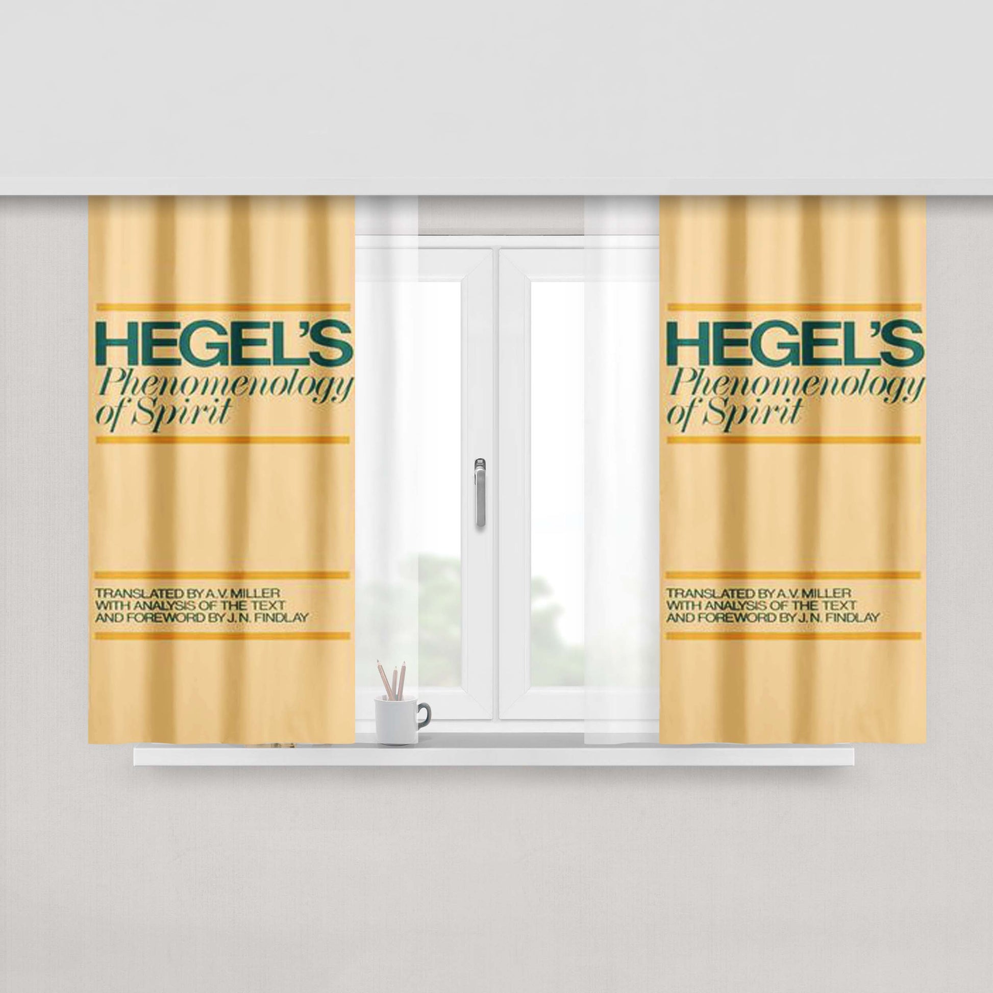 Hegel'S Phenomenology Of Spirit Fabric Window Curtains