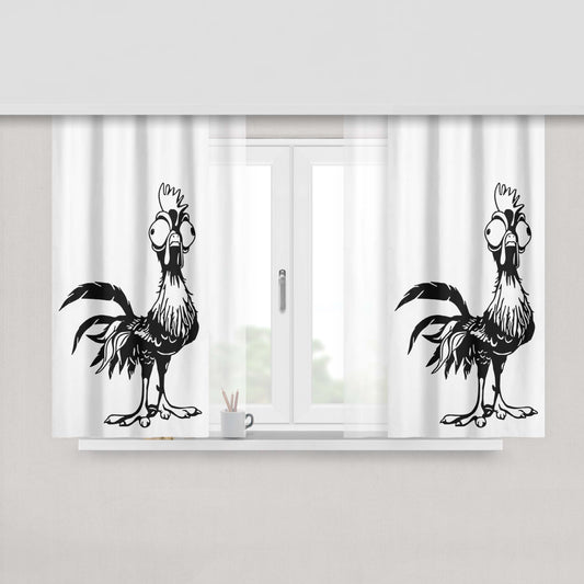 Heihei Silhouette Fabric Window Curtains
