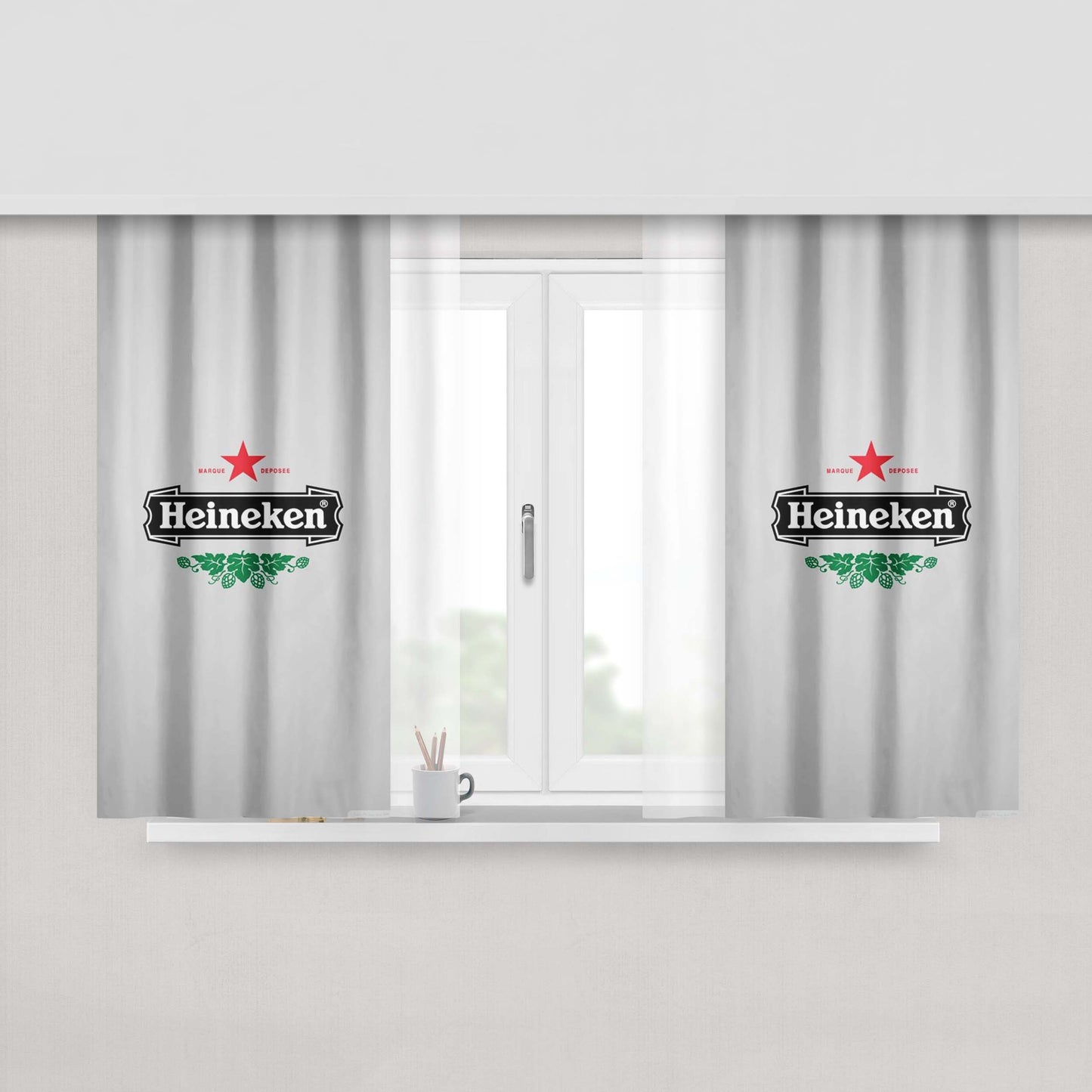 Heineken Fabric Window Curtains