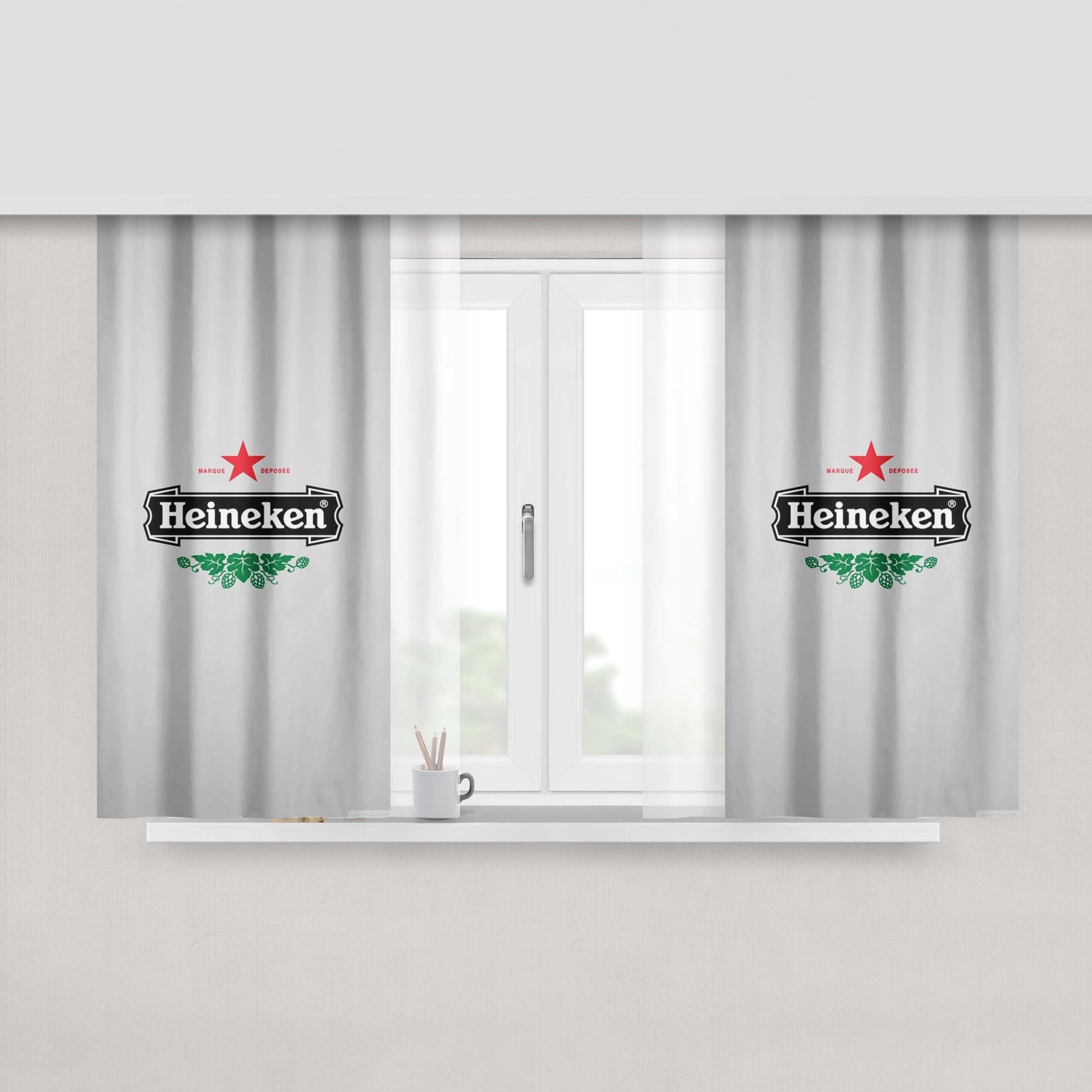 Heineken Fabric Window Curtains