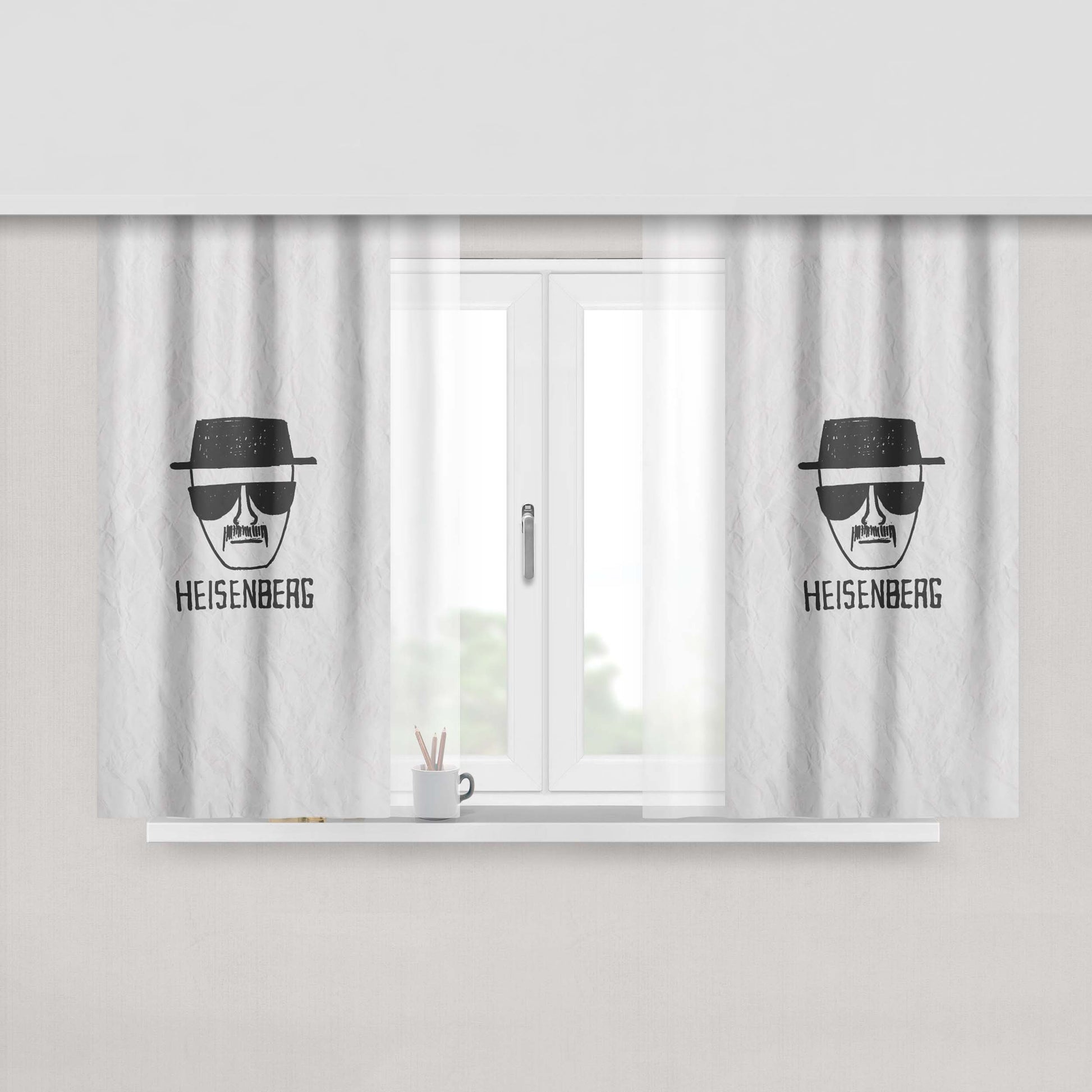 Heisenberg Paper Art Fabric Window Curtains