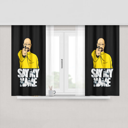 Heisenberg Say My Name Fabric Window Curtains