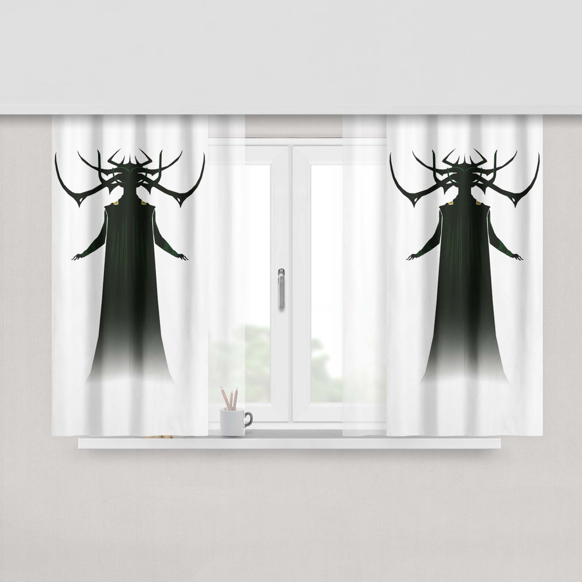 Hela Of Thor 2 Peach Skin Window Curtains