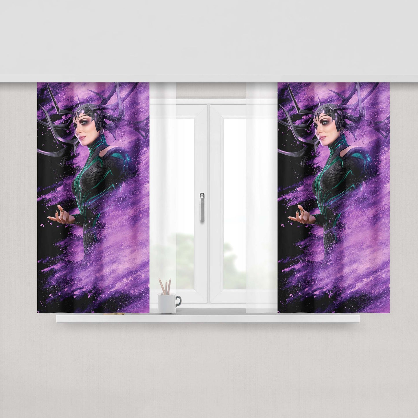 Hela Ragnarok Poster Fabric Window Curtains
