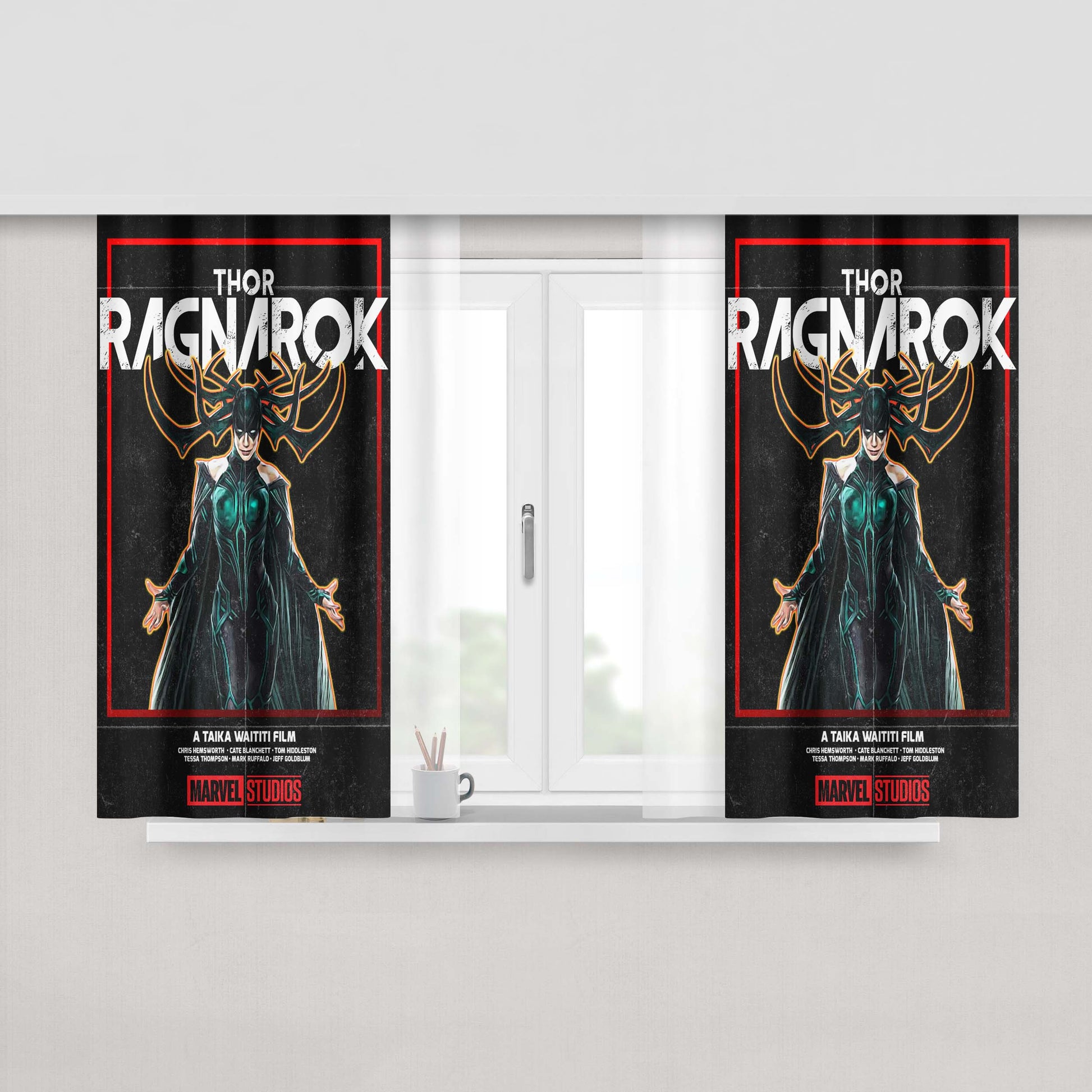 Hela Thor Poster Fabric Window Curtains