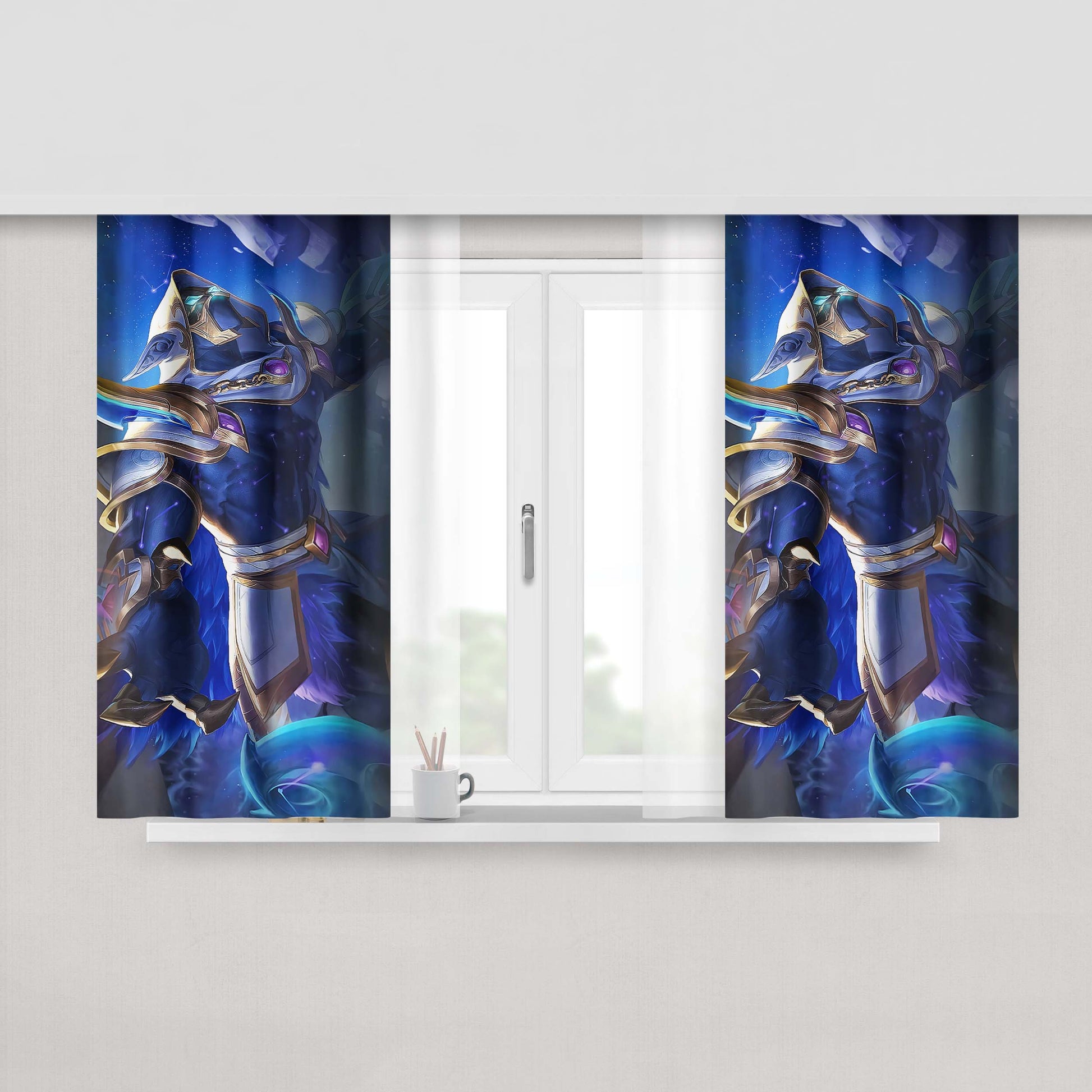 Helcurt Scorpio Zodiac Skin Mobile Legends Fabric Window Curtains