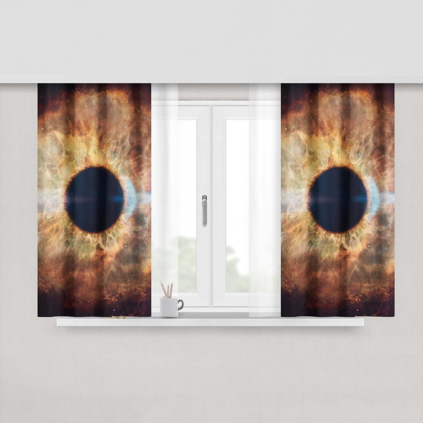 Helix Nebula Eye Fabric Window Curtains
