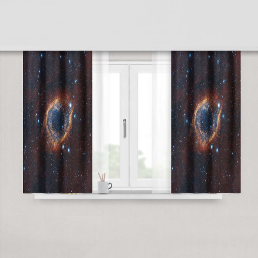 Helix Nebula Fabric Window Curtains