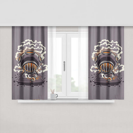Hell Driver Fabric Window Curtains