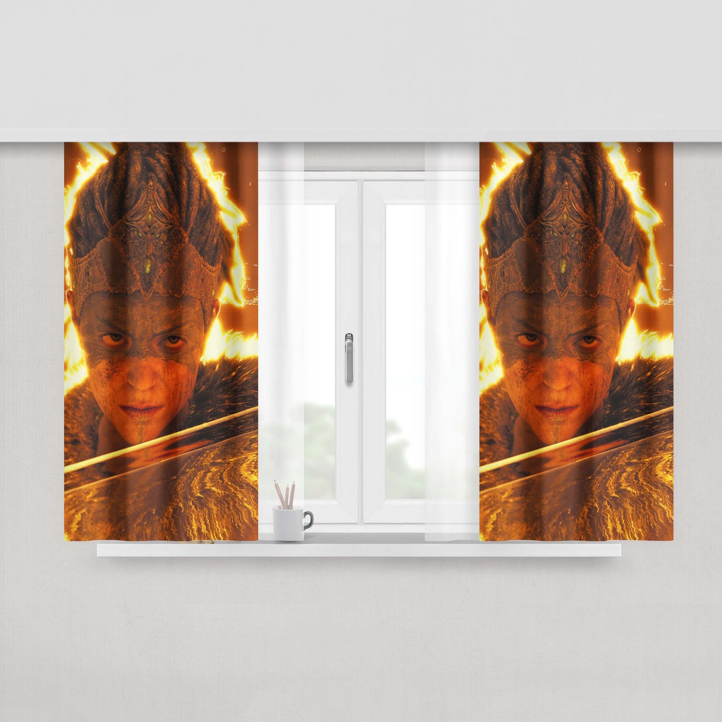 Hellblade Senuas Sacrifice Games Fabric Window Curtains