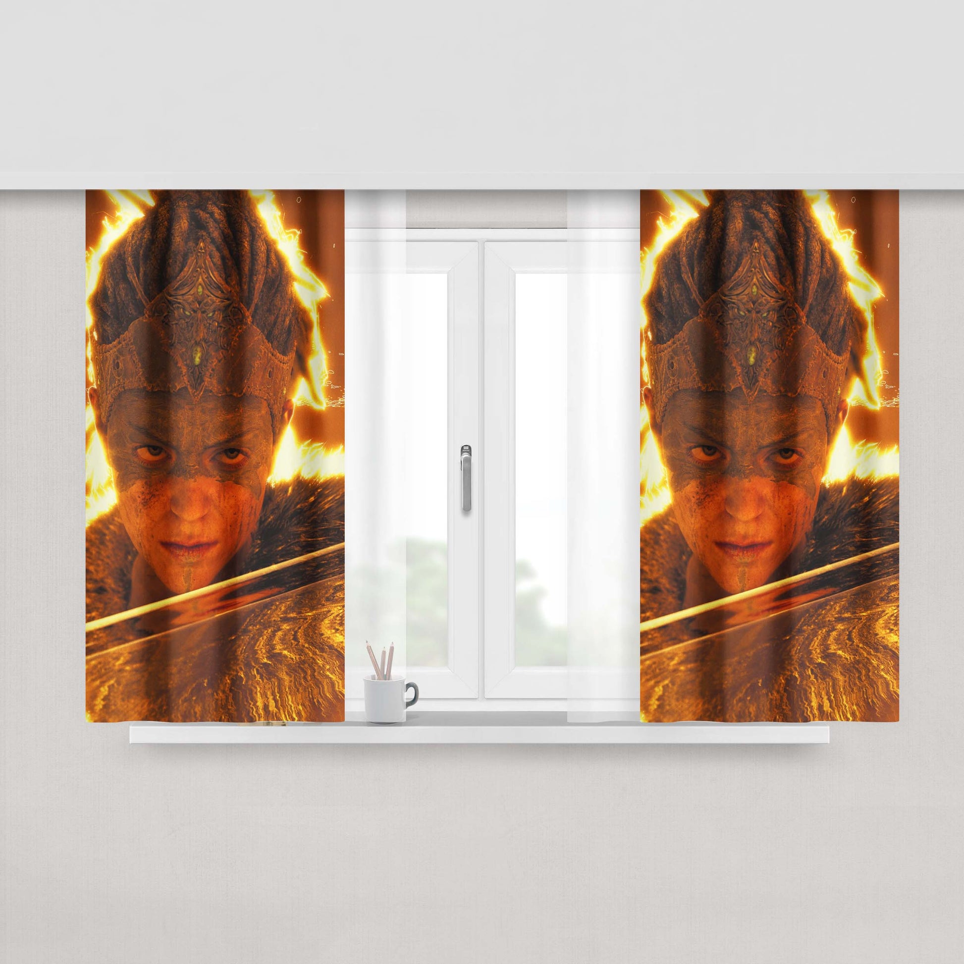 Hellblade Senuas Sacrifice Games Fabric Window Curtains