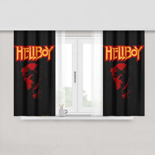 Hellboy Red Man Fabric Window Curtains