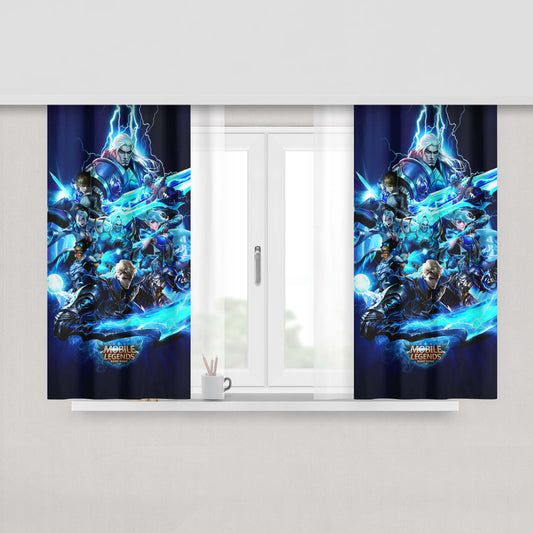 Hellfire Squad Mobile Legends Fabric Window Curtains