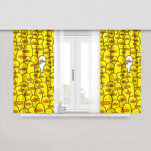Hello Duck Fabric Window Curtains