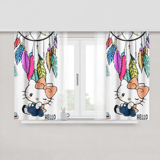 Hello Kitty Dream Catcher Fabric Fabric Window Curtains