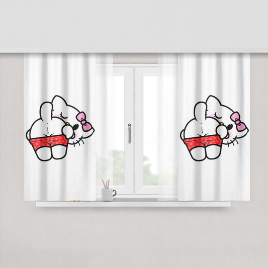 Hello Kitty Outrageous Fabric Fabric Window Curtains