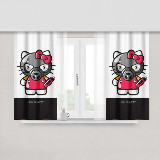 Hello Kitty Spraypaint Fabric Fabric Window Curtains