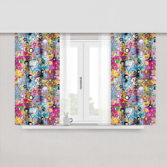 Hello Kitty Tokidoki Wallpaper Fabric Fabric Window Curtains