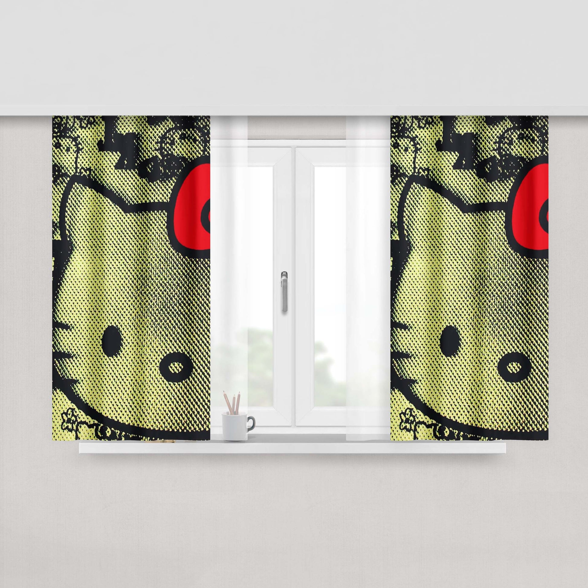 Hello Kitty Fabric Fabric Window Curtains