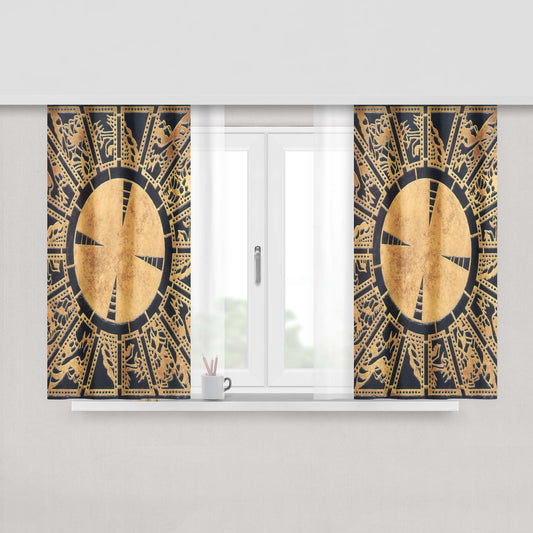Hellraiser Puzzle Box Peach Skin Window Curtains
